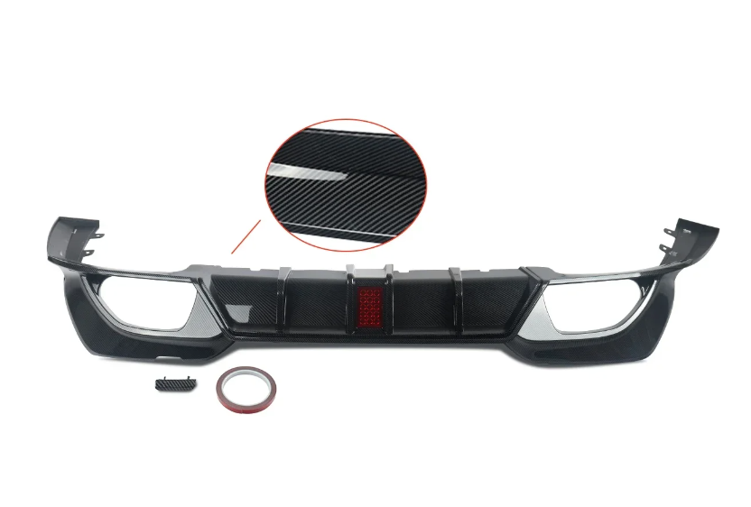 MagicKit Carbon Look Rear Bumper Diffuser Quad Pipes For BMW 3 Series G20 G21 M Sport 19+