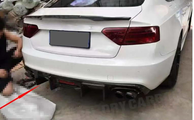 Carbon Fiber Rear Bumper Diffuser Lip for Audi A5 Sline S5 2009-2016