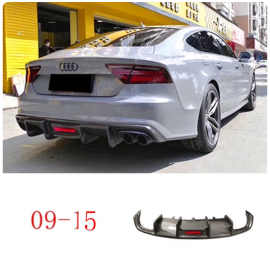 Audi A7 Modified S7 Carbon Fiber rear Bumper Diffuser for 09-15, 16-18