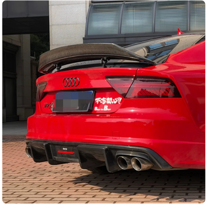 R style High quality real carbon fiber material spoiler For Audi A7 S7 RS7 2013- 2018 Carbon Fiber Rear Spoiler Trunk Wing