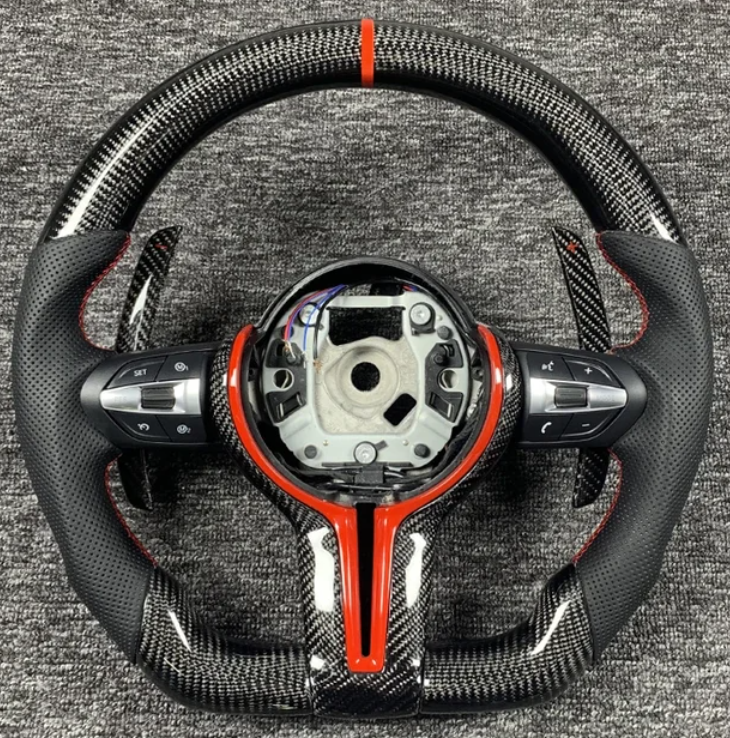 Carbon Fiber Steering Wheel for BMW F20 F22 F30 F31 F32 F33 F35 F36 F10 F06 F12 F13 F15 F16